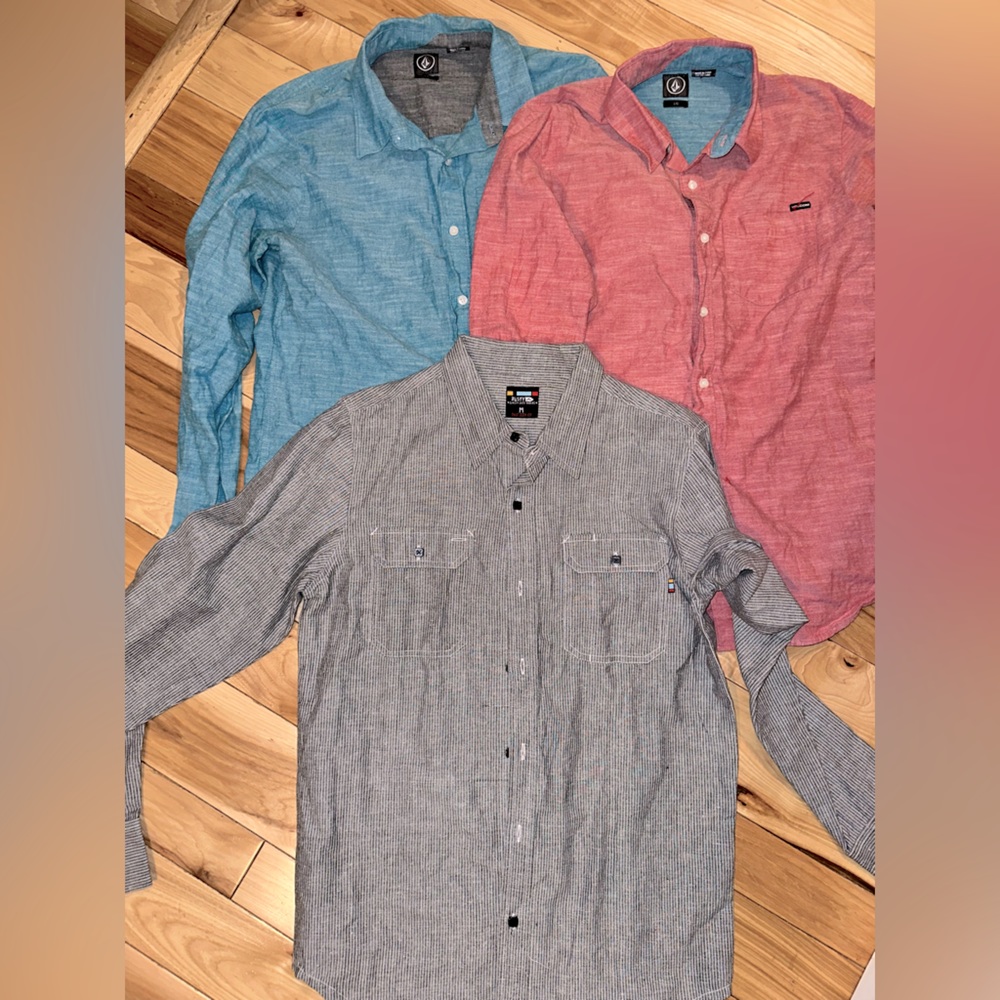 3 button down shirt lot